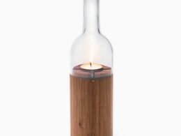 Wine bottle lantern
